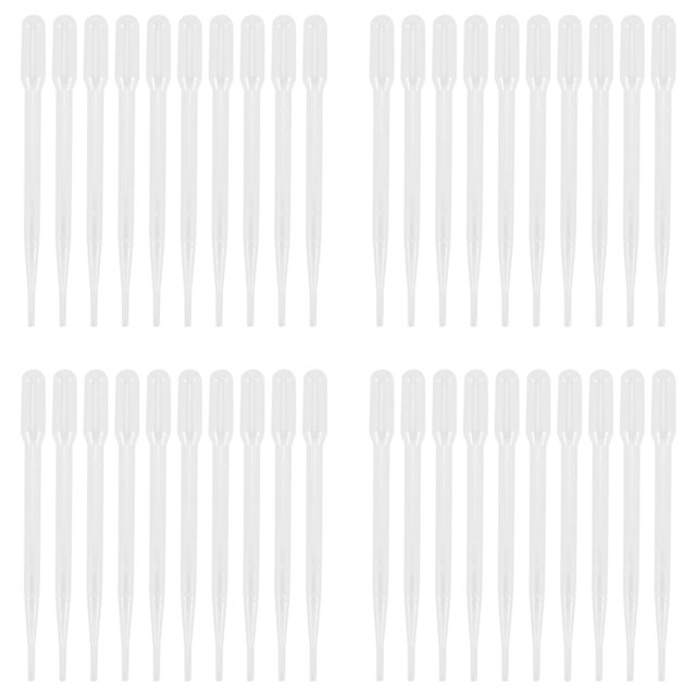 40pcs 3ML Disposable Plastic Eye Dropper Set Transfer Graduated