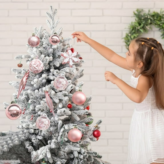 40pcs 50% Off Plastic Balls Classic Christmas Balls Hanging Decorations Christmas Tree Hanging Ornaments Pack Glossy Pendants for Xmas Holiday Wedding Party