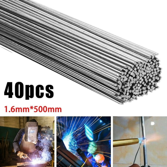 40pcs 50cm*1.6mm Easy Melt Welding Rods Low Temperature Aluminum Wire Brazing