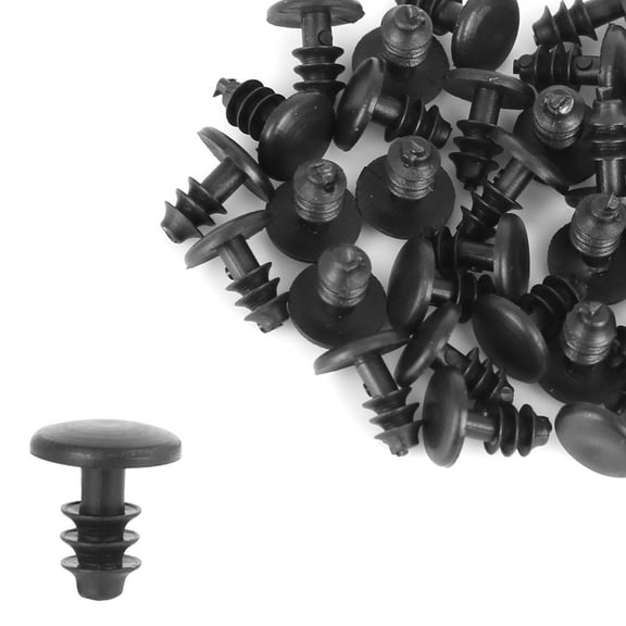 40pcs 5mm Hole Dia Plastic Bolt Rivets Fasteners Trim Panel Retainer Clips Black for Car Auto