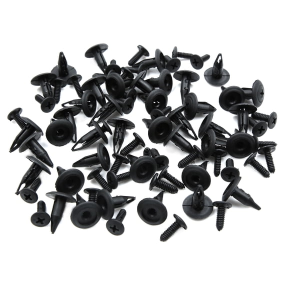40pcs 6.5mm Dia Plastic Rivet Retainer Car Fender Bumper Clips Fasteners