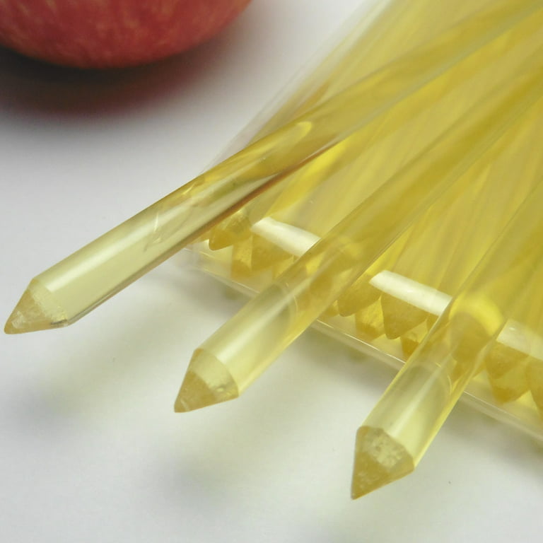 20pcs Pointed Candy Apple Sticks - Clear Acrylic, 6 (150mm) x 1/4