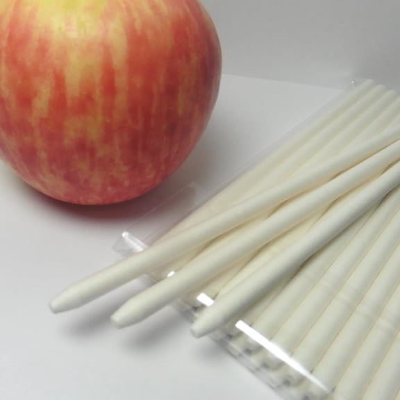 40pcs 6 in WHITE Pointed Paper Sticks For Cake Pops or Candy Apple - Heavy duty
