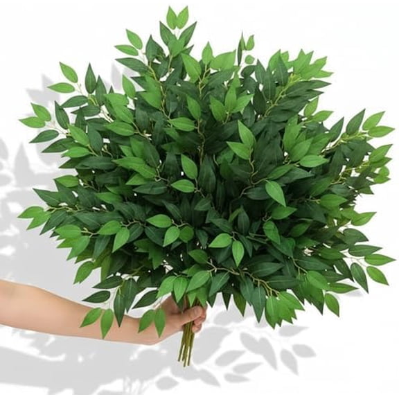 40pcs 68cm Artificial Ruscus Style Greenery Stems, Italian ruscus Greenery, Faux Greenery Garland for Wedding Arch Decor, Balloon Arch, Centerpieces, Home Floral ArrangementsChristmas Stems