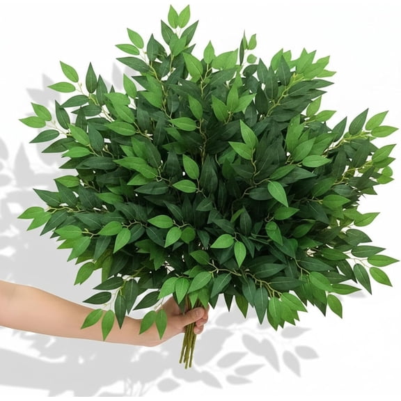 40pcs 68cm Artificial Ruscus Style Greenery Stems, Italian ruscus Greenery, Faux Greenery Garland for Wedding Arch Decor, Balloon Arch, Centerpieces, Home Floral ArrangementsChristmas Stems