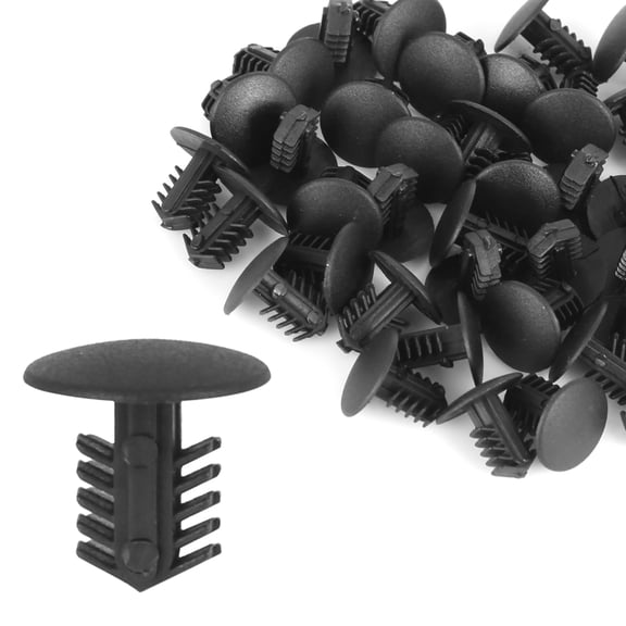 40pcs 6mm Hole Dia Plastic Bolt Rivets Fastener Door Trim Panel Mudguard Clips Black for Car
