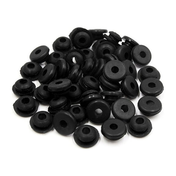 Unique Bargains 40pcs 6mm Hole Diameter Black Rubber Shock Absorber Bushings for Car Motorcycle