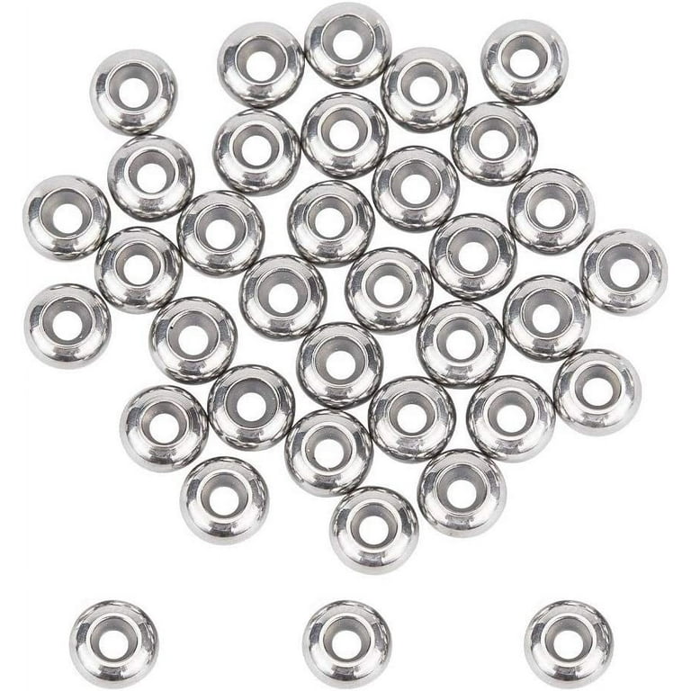 LiQunSweet 10 Pcs 10mm 304 Stainless Steel Dice Beads Spacer Metal Square  Cube Black Dots Diagonal Holes Loose Beads for Jewelry Making DIY Crafting