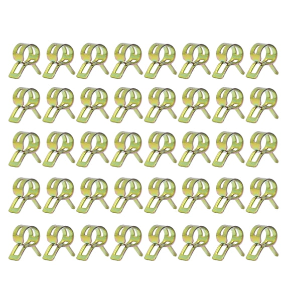 40pcs 7mm Auto Car Fuel Line Spring Clips Water Pipe Air Tube Clamps Hose Fastener