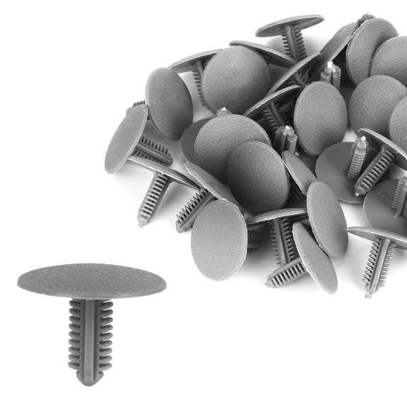 40pcs 6mm Hole Dia Plastic Bolt Rivets Fastener Ceiling Lining Trim Panel Clips Gray for Car Auto