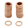 thumbnail image 1 of 40pcs 7mm Inner Dia Copper Washers Flat Sealing Gaskets Rings, 1 of 3