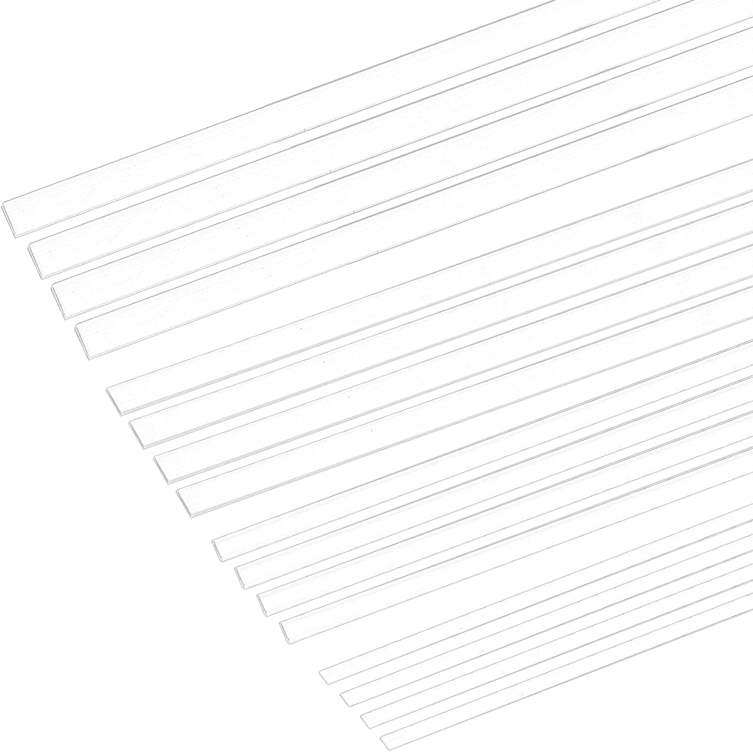 40pcs ABS Plastic Square Bar Rods Clear ABS Plastic Square Tube Hollow Square Tube Styrene Rod