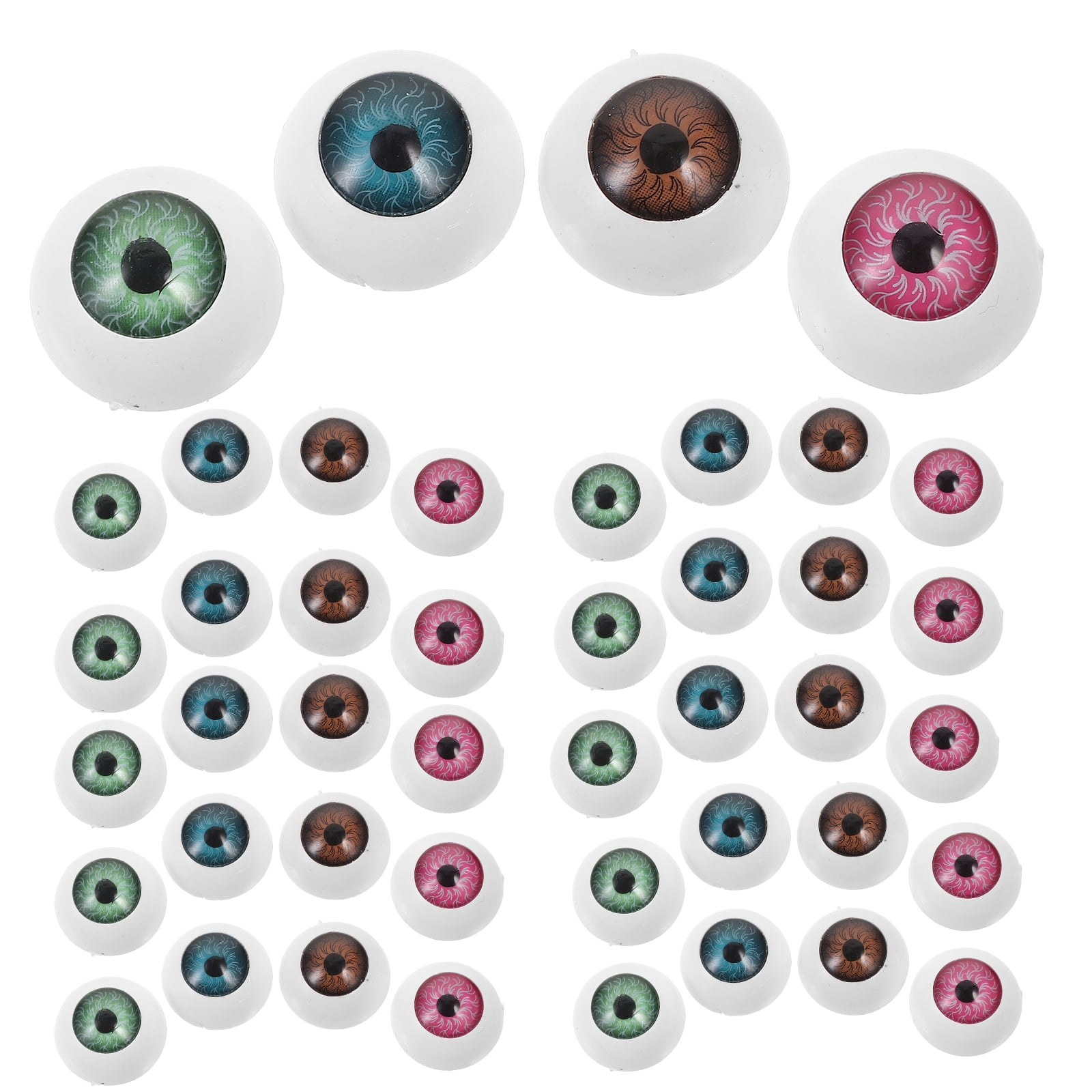 40pcs Acrylic Fake Eyes Halloween Eyeball Props Horror Toys Party Accessories
