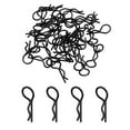 thumbnail image 1 of 40pcs Angle Body Clips Bent Springy Pins for All 1/8 1/10 1/12 Scale Model RC Car Fit 1.2mm Rod(Black), 1 of 7