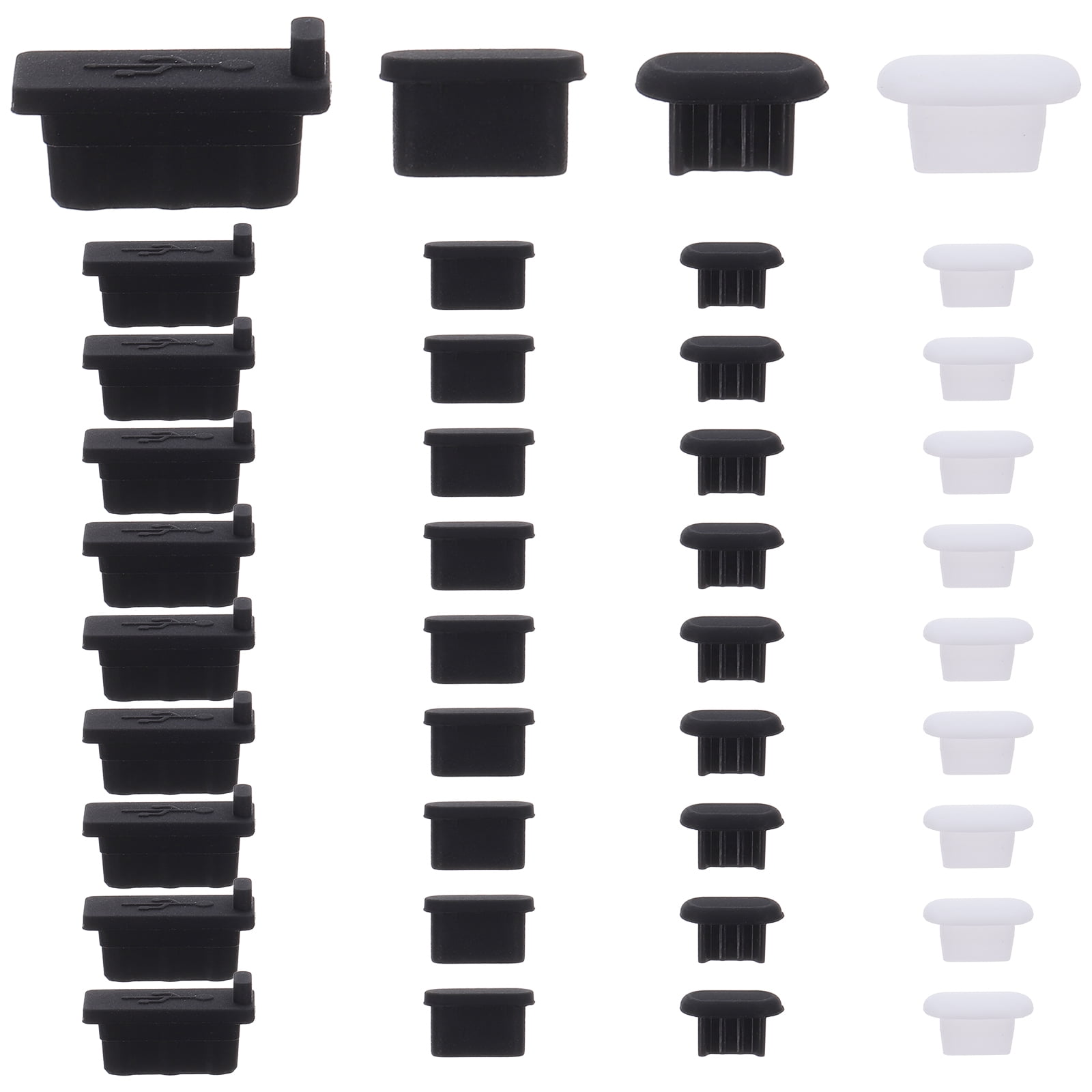 40pcs Anti Dust Plug Covers Silicone USB Port Protector Replacement
