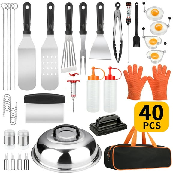 40pcs Barbecue Tool Set, Stainless Steel Barbecue Tool , Suitable for Camping/backyard Barbecue, The Best Ideal Life Party Tool