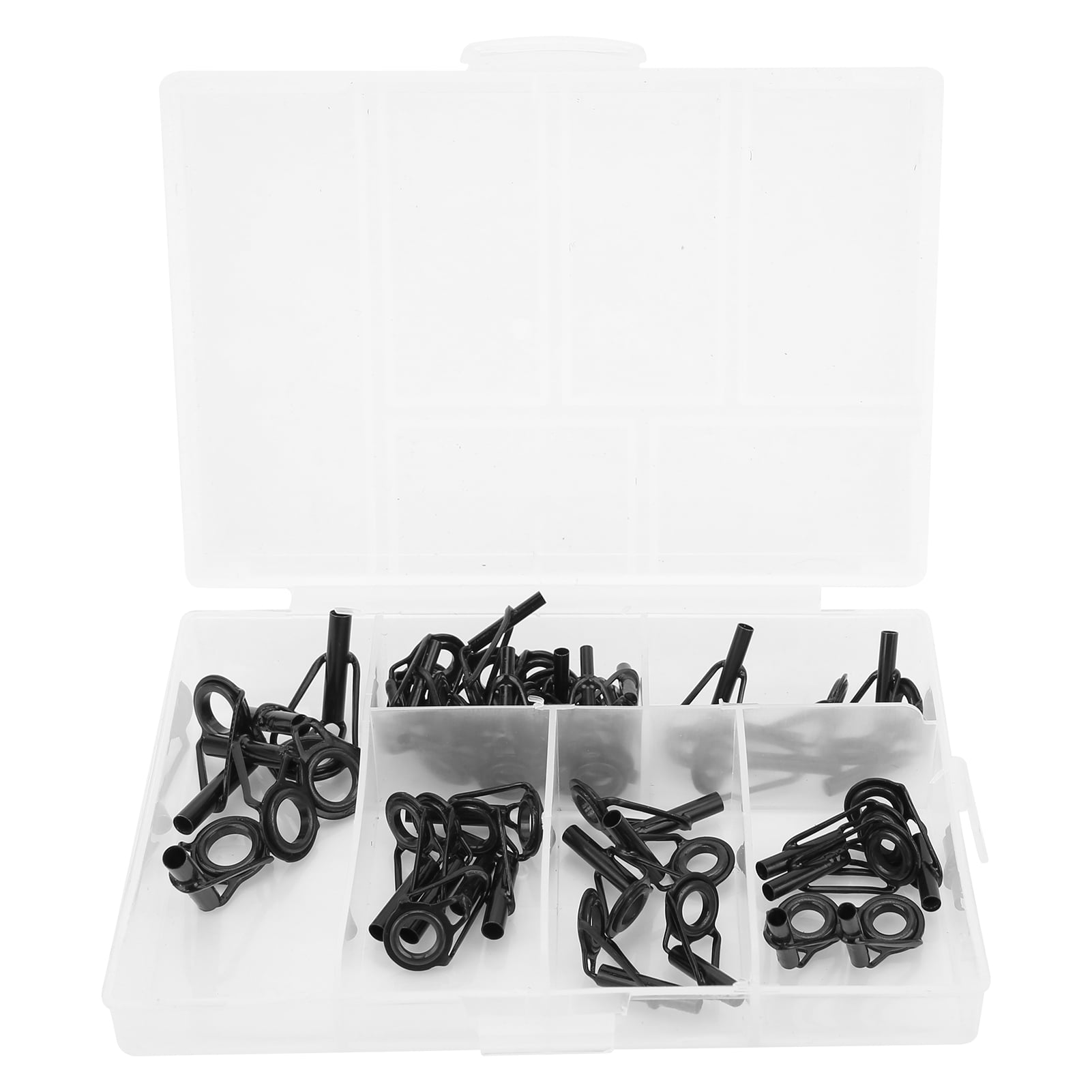 40pcs/Box Fishing Rod Tip Repair Kit Stainless Steel Ceramic Ring Guide