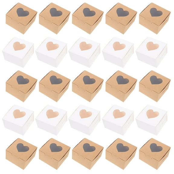 40pcs Cake Packaging Boxes Creative Food Packaging Boxes with Clear Window
