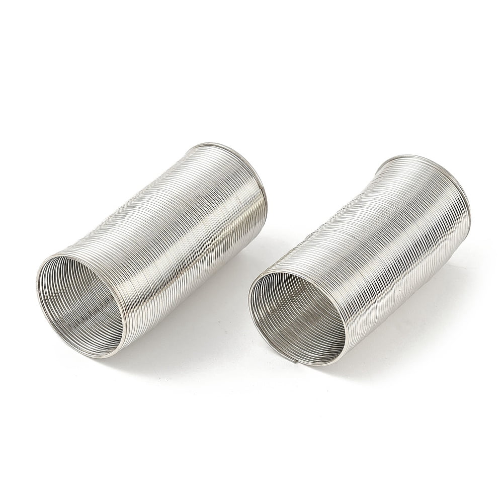 40pcs Carbon Steel Memory Wire Round for Ring Making Stainless Steel color 22 Gauge(0.6mm) Inner Diameter: 18.5mm