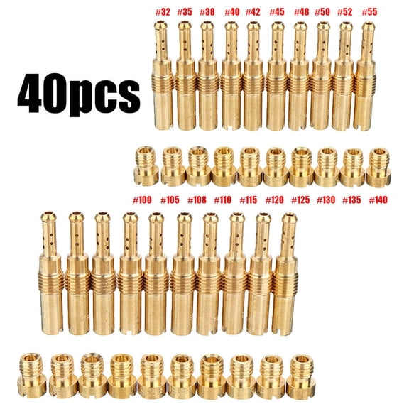 40pcs Carburetor Main jet kit & Main Slow/Pilot Jet Set For Mikuni PWK PE OKO