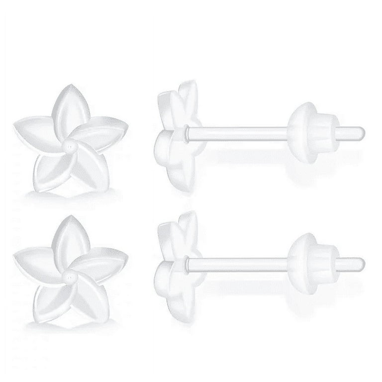 Hypoallergenic Clear Plastic Post Earrings (Blanks) – Earrings by Emma
