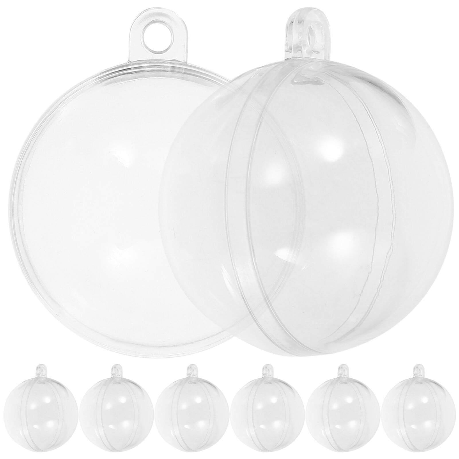 40pcs Clear Fillable Ball Ornament Xmas Fillable Ball Hanging Pendant