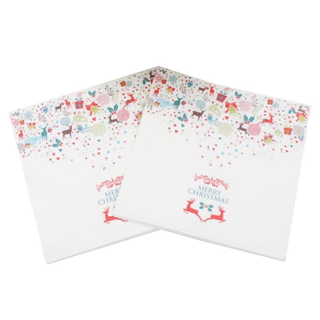 40pcs Colorful Printed Napkins Christmas Decorative Tissue Dinner Paper Towel Party Supplies