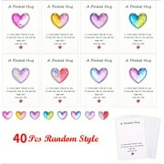 40pcs Cute Little Love Pocket Hug, Decorative Resin Pocket Hug with Encouragement Card, Perfect Gift for Family, Friends And Loved One Easter Cards Easter Notepads Easter Bookmakers Easter Sticky Not