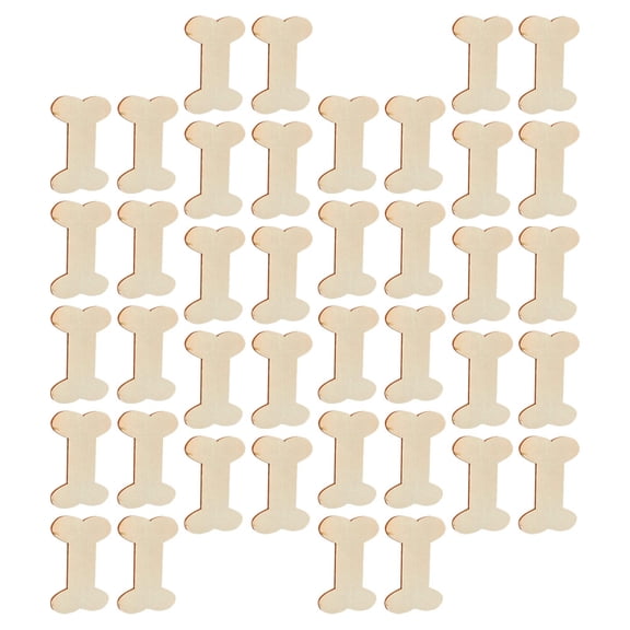 40pcs Dog Bone for Crafts Wood Craft Unfinished Wood Crafts Wood Dog Bone Cutouts Wood Crafts