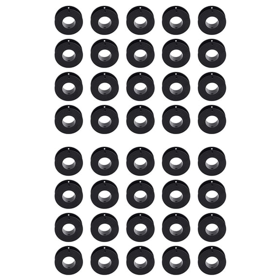 40pcs Empty Spools, 2.1x0.7 Inch Plastic Thread Spools Ribbon Spools Black Craft Spools Wire Spool Weaving Bobbins,40 x Empty Spools,Black