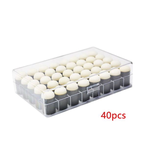 40pcs Finger Sponge Daubers Painting Pad Stamping Brush Craft for Case Art Tool with Box Scrapbooking