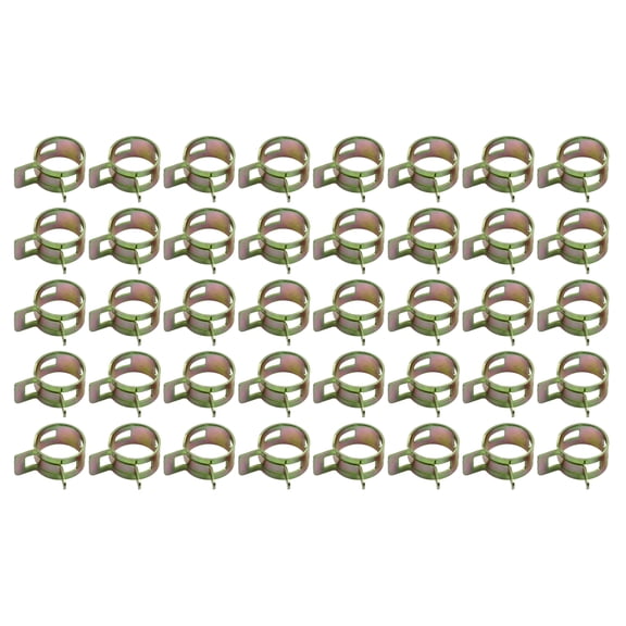 40pcs Fuel Line Hose Spring Clip Water Pipe Air Tube Clamp for Auto Car 16MM