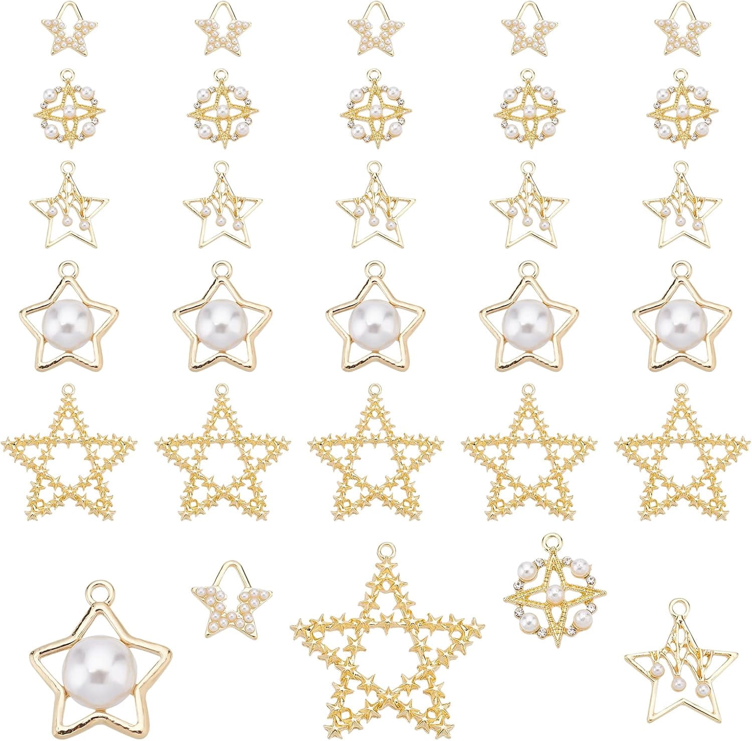 14x17mm 24k Shiny Gold North Star Charms, Star Pendant, North Star 14x17mm 24k Shiny Gold North Star Charms, Star Pendant, North Star