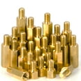 thumbnail image 1 of (40pcs) H59 Brass Hexagon Copper Post M2x14mm+4mm, 1 of 5