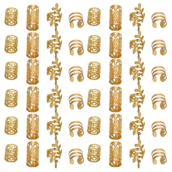 40pcs Hair Jewelry For Braids Accessories For Women Men Hollow Hair Rings For Dreadlock Hair Extensions Viking Hair Accessories
