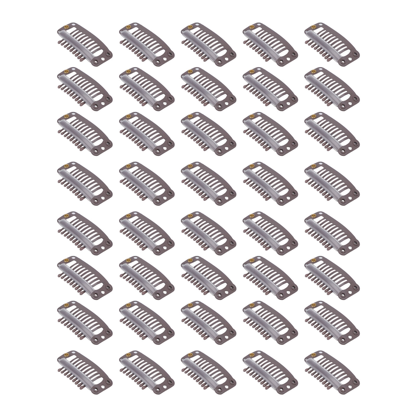 40pcs Hair Wig Clips Stainless Steel 9 Teeth Firmly Hold Hair Extension