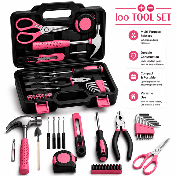 40pcs Industrial-Grade Multi-Functional Tool Set, Equipped with Reinforced Screwdrivers, Pliers, Hex Wrenches And Other Professional Tools. All Additions Can Be Neatly Stored in a Compact Toolbox.