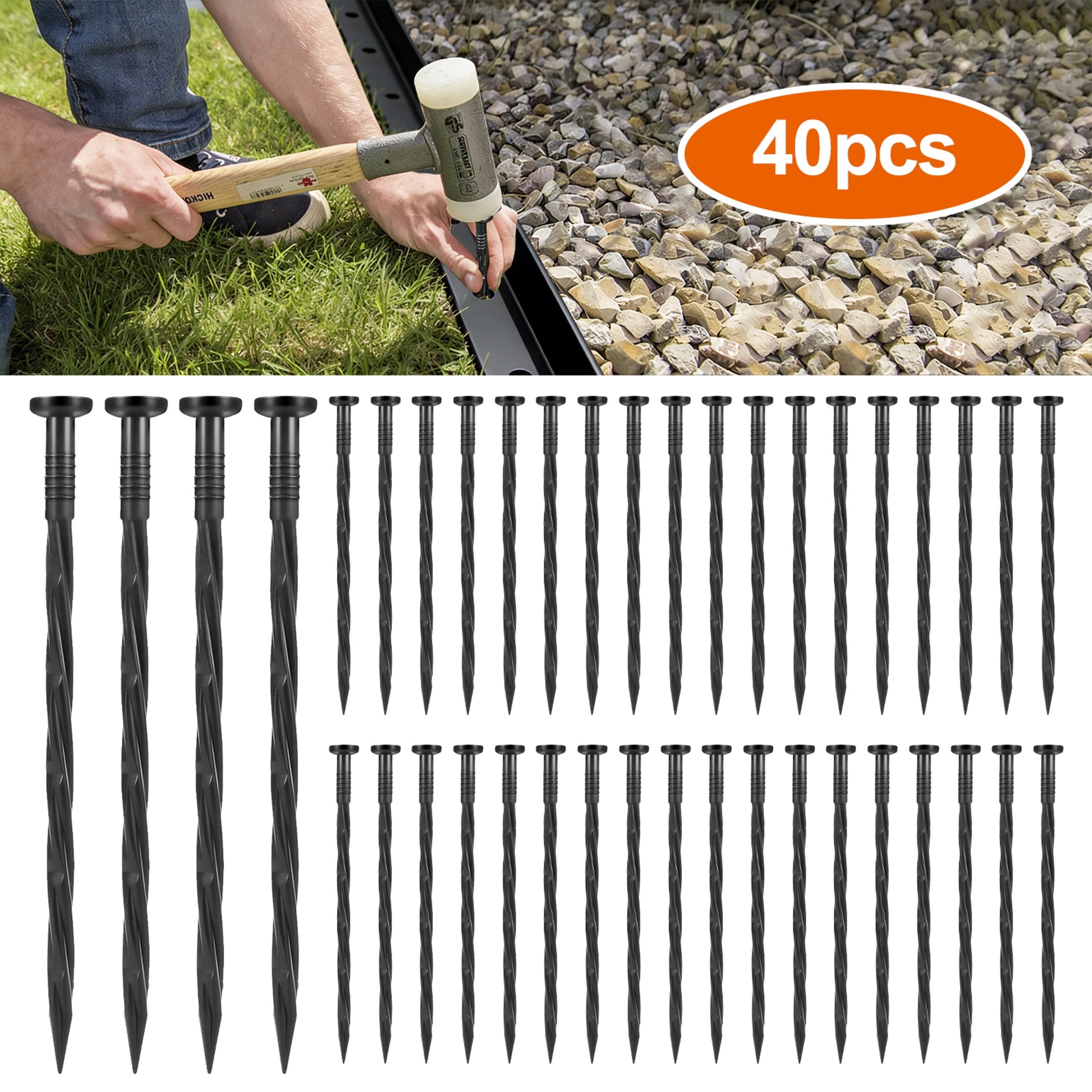 No Age – Separation / Serf To Serf 7inch 40pcs Landscape Edging Anchoring Spikes, TSV 8'' Spiral Yard Lawn