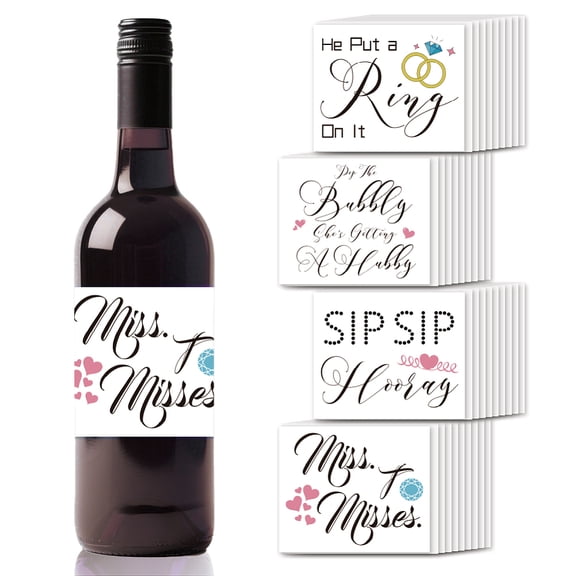 40pcs Line Art Wedding Text Wine Bottle Label Champagne Labels Wine Bottle Sticker Mini Champagne Labels For Bottles Party Label Stickers Covers