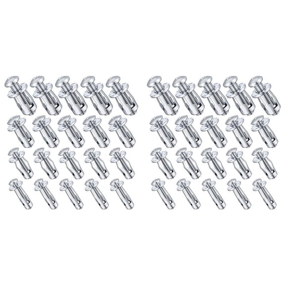 40pcs M 4 M5 M6 M8 Jack Nuts, Carbon Steel Expansion Screw Nut Fasteners for Securing Plate Frame Container Tag