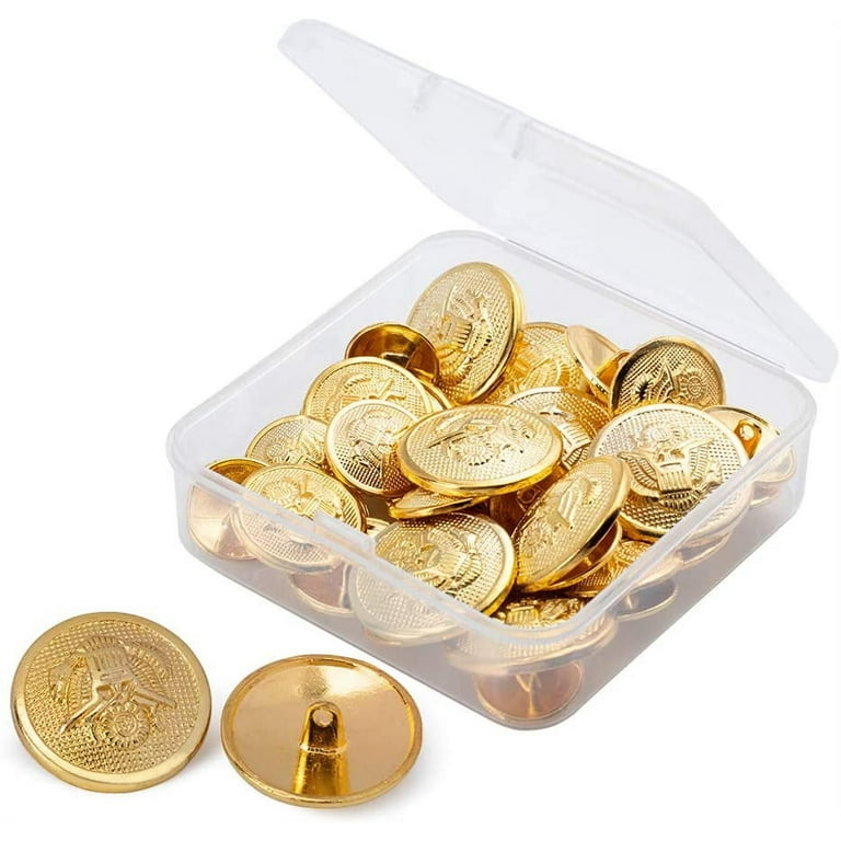 Ciieeo 50pcs Vintage Clothing Buttons Gold Buttons for Blazer Cloth Buckle  Blazer Replacement Metal Clothes Button Decorative Button Snap Buttons