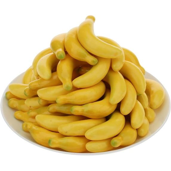 40pcs Mini Artificial Yellow Banana Decoration Fake Fruit Home Party Christmas DIY Material - 3.5 cm