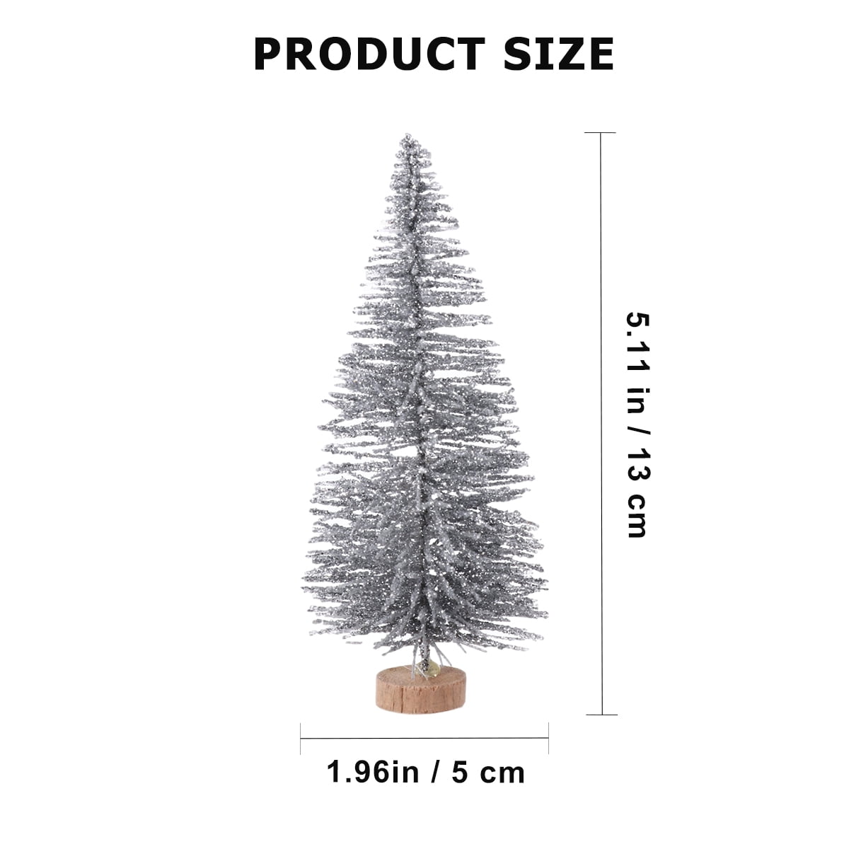 40pcs Mini Pine Trees Artificial Mini Trees with Wood Base for