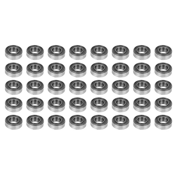 40pcs Miniature Rubber Sealed Metal Shielded Metric Radial Ball Bearing, MR126 ZZ 6 X 12 X 4MM