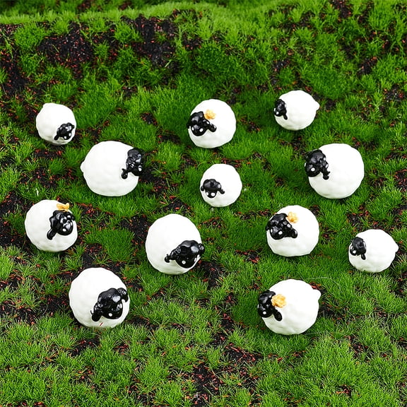 40pcs Miniature Sheep Figurines 3 Styles Mini Resin Sheep Display Ornaments Sheeps Animal Micro Landscape Decoration DIY Crafts Home Decor DIY