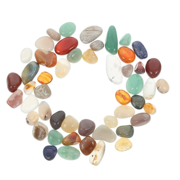 40pcs Mixed Agate Stones Chips Crystals for Flower Pot Cacti Succulents Vase Filler Landscape Decoration 100g