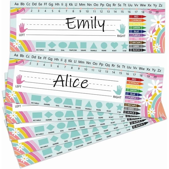 40pcs Name Plates Name Tags Paper Name Labels Writable Name Stickers Adhesive Name Dectors Teache Tags for DIY Making
