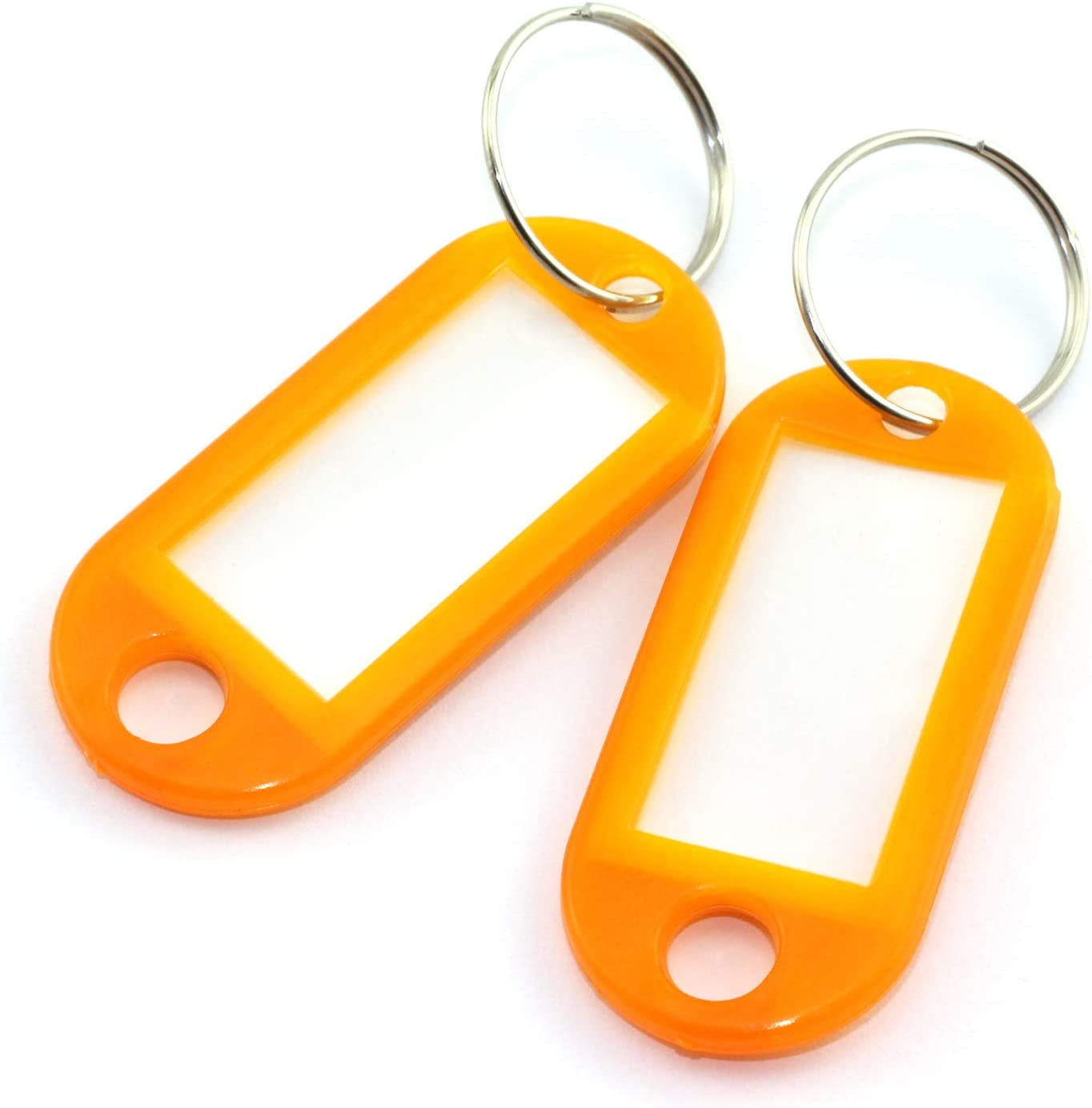 Key Ring Label Tags 40pcs Orange Key Ring Label Tags Plastic Keys Holder and Identifier ...