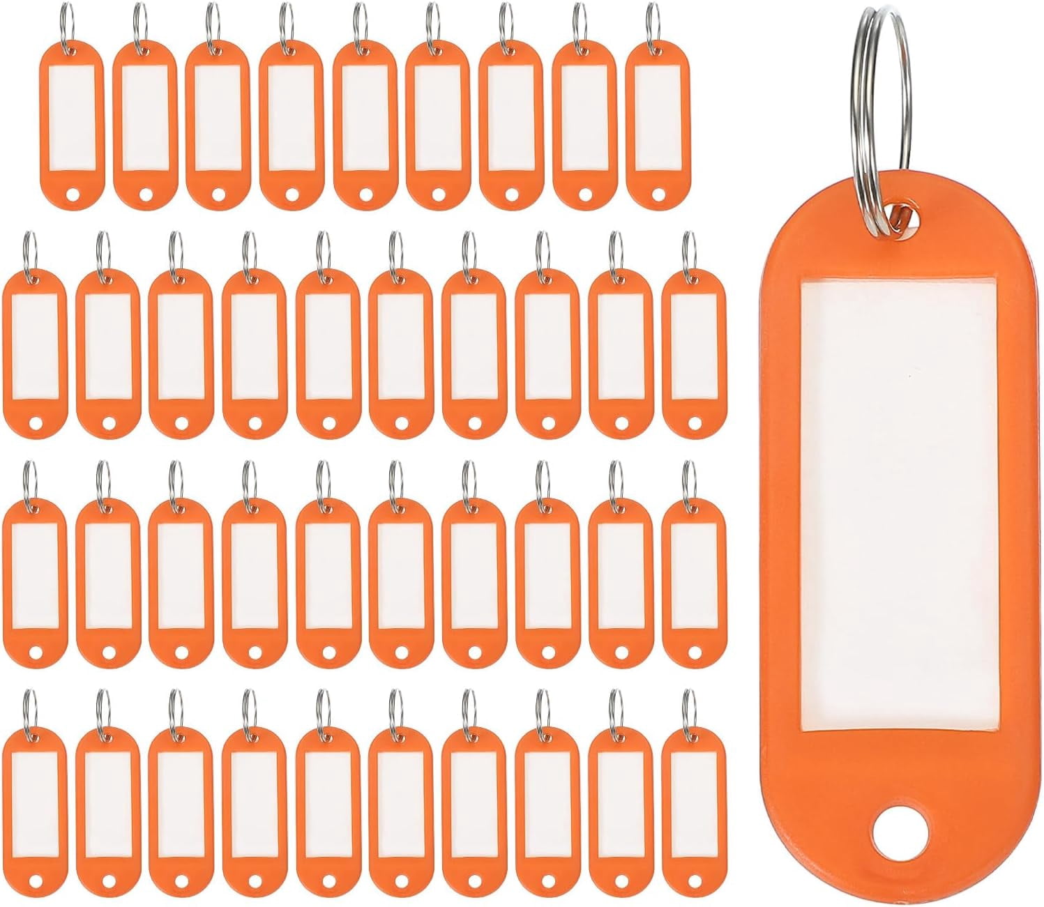 40pcs Plastic Key Tags, Keys Ring Tag Identifier Keychain with Split ...