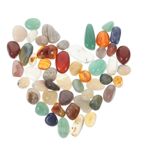 40pcs Polished Agate Stones Colorful Gems Shiny Rocks 100g